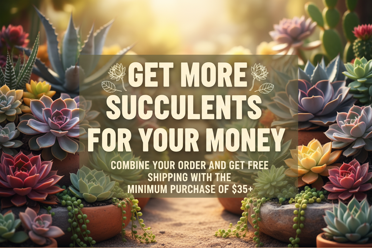 GET MORE SUCCULENTS FOR YOUR MONEY - Combine and get free shipping $35+